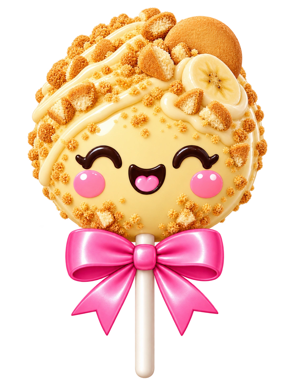 Banana Pudding cake pop mascot
